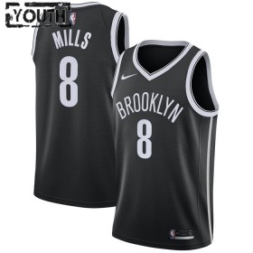 Dres Brooklyn Nets Patty Mills 8 Nike 2022-23 Icon Edition Crno Swingman - Dječji